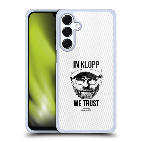 Liverpool Football Club Jurgen Klopp Illustrations Full Face White Soft Gel Case for Samsung Galaxy A16 5G & MagSafe