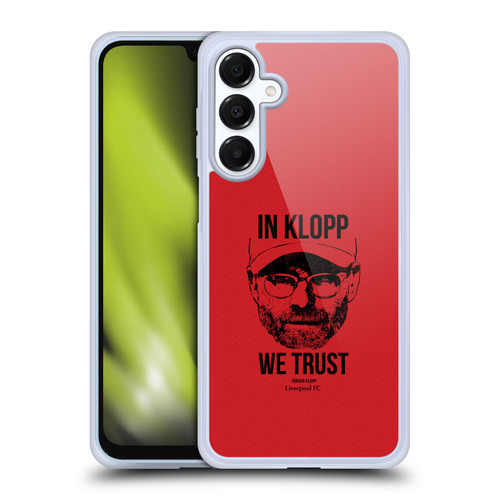 Liverpool Football Club Jurgen Klopp Illustrations Full Face Red Soft Gel Case for Samsung Galaxy A16 5G & MagSafe