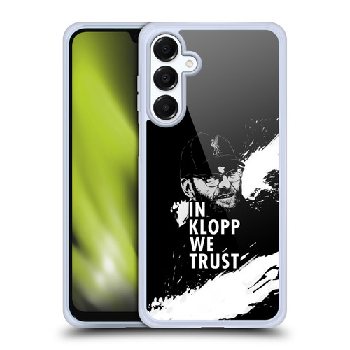 Liverpool Football Club Jurgen Klopp Illustrations Stare Black Soft Gel Case for Samsung Galaxy A16 5G & MagSafe