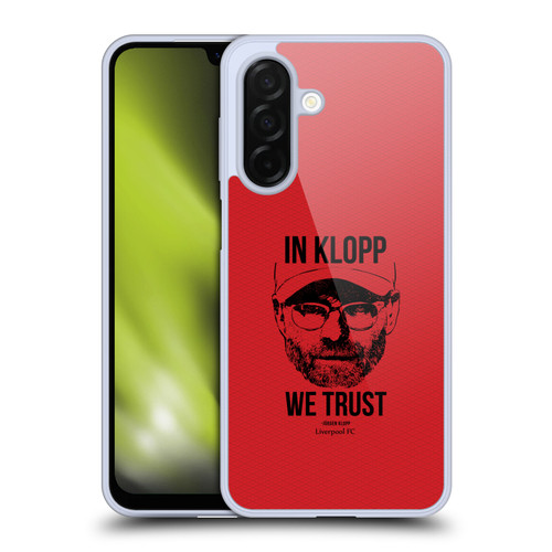 Liverpool Football Club Jurgen Klopp Illustrations Full Face Red Soft Gel Case for Samsung Galaxy A26 5G