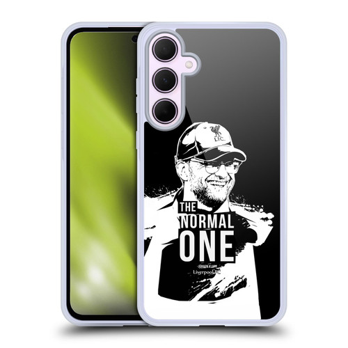 Liverpool Football Club Jurgen Klopp Illustrations Smile Black Soft Gel Case for Samsung Galaxy A35 5G