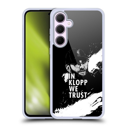 Liverpool Football Club Jurgen Klopp Illustrations Stare Black Soft Gel Case for Samsung Galaxy A35 5G