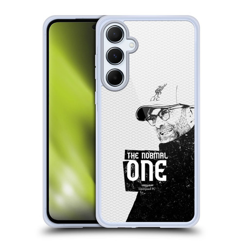 Liverpool Football Club Jurgen Klopp Illustrations Shoulder White Soft Gel Case for Samsung Galaxy A55 5G