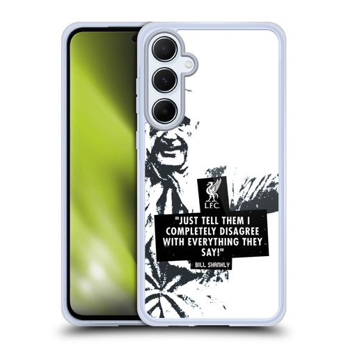 Liverpool Football Club Bill Shankly Quotes Disagree Black Soft Gel Case for Samsung Galaxy A55 5G
