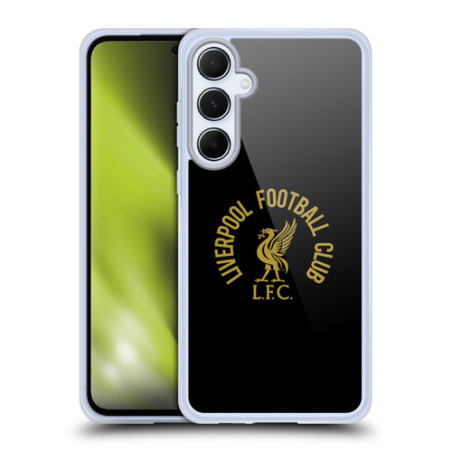Liverpool Football Club Liver Bird Gold LFC On Black Soft Gel Case for Samsung Galaxy A55 5G