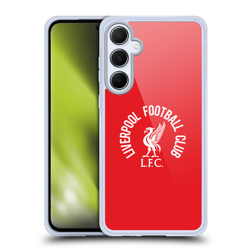 Liverpool Football Club Liver Bird White LFC On Red Soft Gel Case for Samsung Galaxy A55 5G