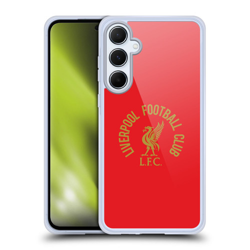 Liverpool Football Club Liver Bird Gold LFC On Red Soft Gel Case for Samsung Galaxy A55 5G