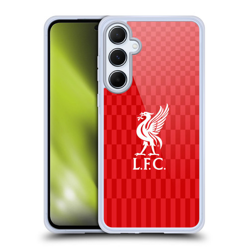 Liverpool Football Club Liver Bird White On Red Kit Soft Gel Case for Samsung Galaxy A55 5G