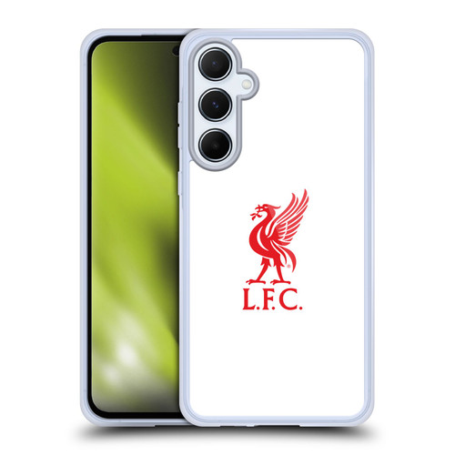 Liverpool Football Club Liver Bird Red Logo On White Soft Gel Case for Samsung Galaxy A55 5G