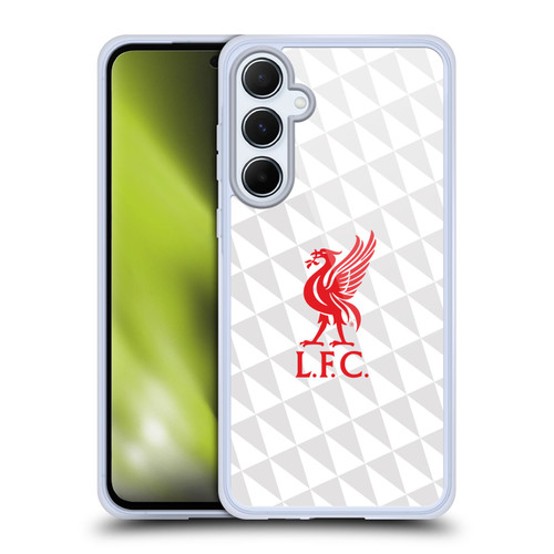 Liverpool Football Club Liver Bird Red On White Kit Soft Gel Case for Samsung Galaxy A55 5G