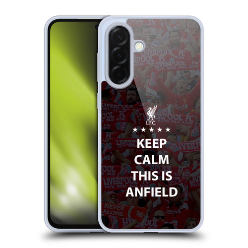 Liverpool Football Club This Is Anfield Keep Calm Black Soft Gel Case for Samsung Galaxy A36 5G