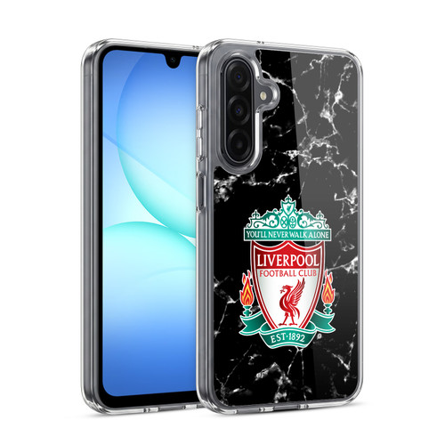 Liverpool Football Club Marble Black Crest Soft Gel Case for Samsung Galaxy A17 4G / 5G