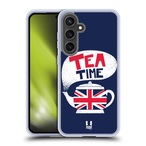 Head Case Designs London Prints Tea Time Soft Gel Case for Samsung Galaxy S24 FE & MagSafe