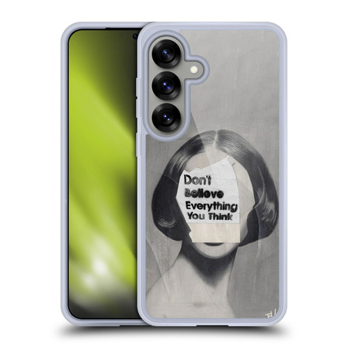 LouiJoverArt Black And White Think Soft Gel Case for Samsung Galaxy S25 & MagSafe