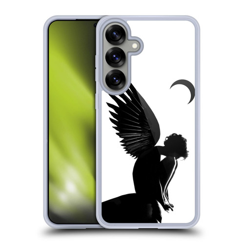LouiJoverArt Black And White Angel Soft Gel Case for Samsung Galaxy S25+ & MagSafe