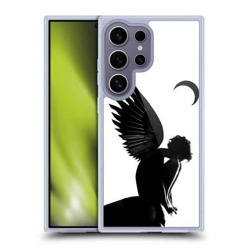 LouiJoverArt Black And White Angel Soft Gel Case for Samsung Galaxy S25 Ultra & MagSafe