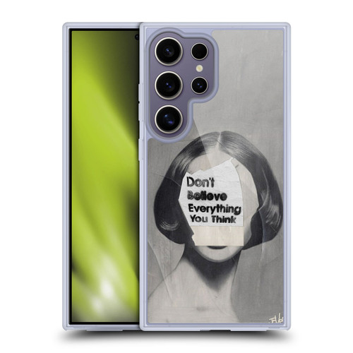 LouiJoverArt Black And White Think Soft Gel Case for Samsung Galaxy S25 Ultra & MagSafe