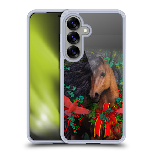 Laurie Prindle Western Stallion A Morgan Christmas Soft Gel Case for Samsung Galaxy S25 & MagSafe