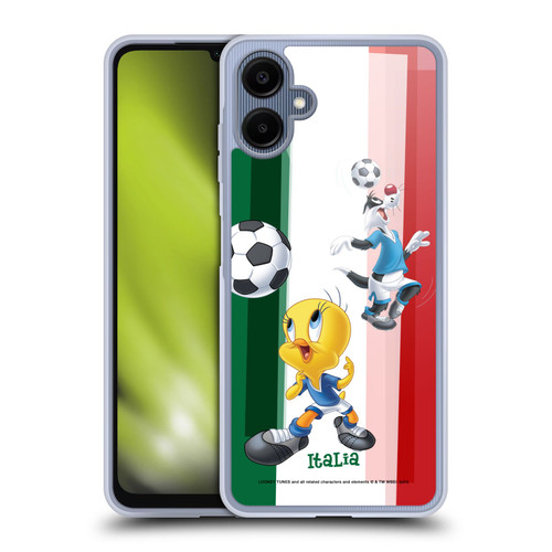 Looney Tunes Flag Graphics Italy Sylvester & Tweety Soft Gel Case for Samsung Galaxy A06 4G / 5G