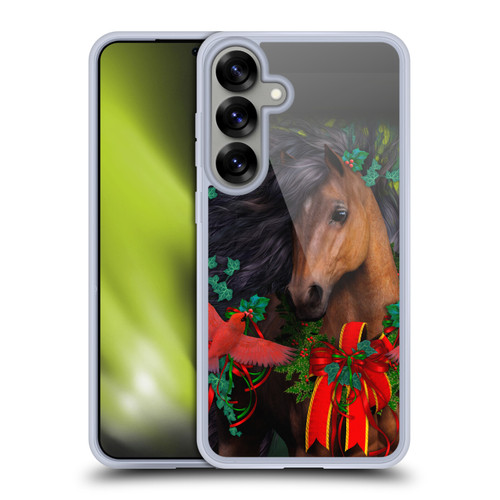 Laurie Prindle Western Stallion A Morgan Christmas Soft Gel Case for Samsung Galaxy S25+ & MagSafe