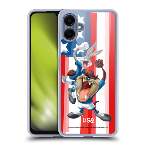 Looney Tunes Flag Graphics USA Taz & Bugs Bunny Soft Gel Case for Samsung Galaxy A06 4G / 5G
