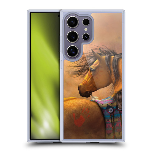 Laurie Prindle Western Stallion Kiowa Gold Soft Gel Case for Samsung Galaxy S25 Ultra & MagSafe