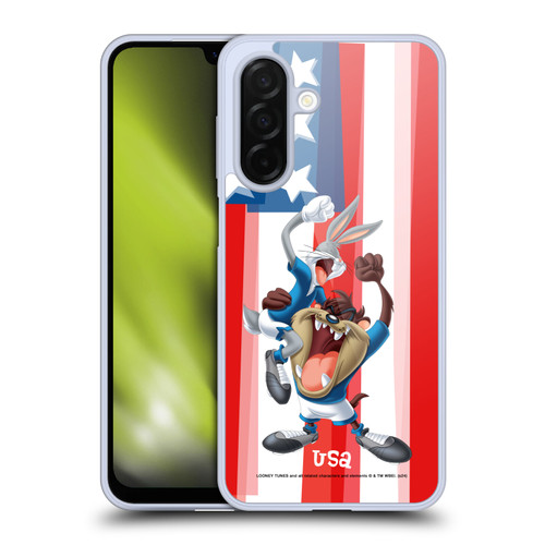 Looney Tunes Flag Graphics USA Taz & Bugs Bunny Soft Gel Case for Samsung Galaxy A26 5G