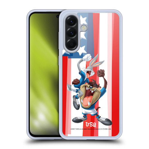 Looney Tunes Flag Graphics USA Taz & Bugs Bunny Soft Gel Case for Samsung Galaxy A56 5G
