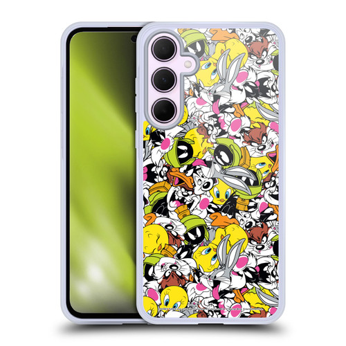 Looney Tunes Patterns Group Soft Gel Case for Samsung Galaxy A35 5G