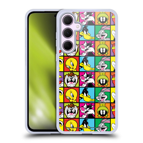Looney Tunes Patterns Tiles Soft Gel Case for Samsung Galaxy A35 5G