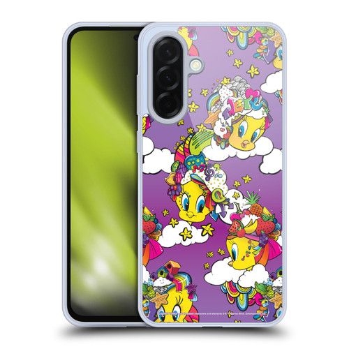 Looney Tunes Patterns Tweety Purple Soft Gel Case for Samsung Galaxy A36 5G