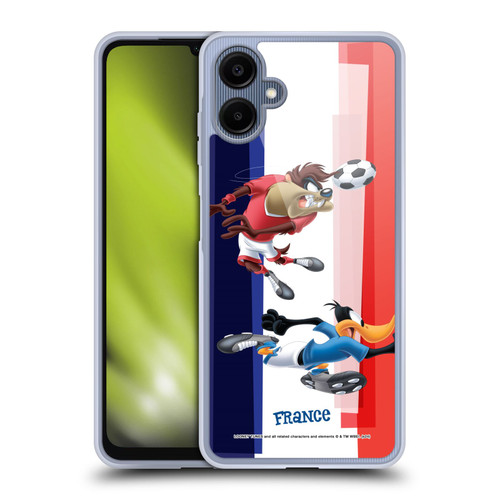 Looney Tunes Flag Graphics France Taz & Daffy Soft Gel Case for Samsung Galaxy A06 4G / 5G
