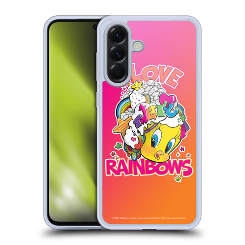 Looney Tunes Patterns I Love Rainbow Soft Gel Case for Samsung Galaxy A56 5G