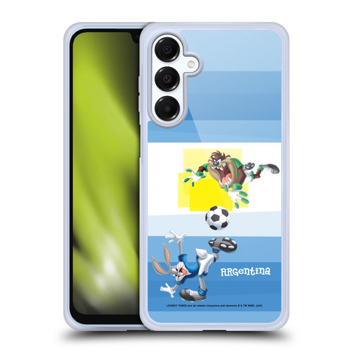Looney Tunes Flag Graphics Argentina Taz & Bugs Bunny Soft Gel Case for Samsung Galaxy A16 5G & MagSafe