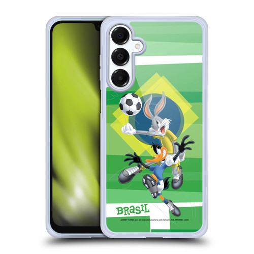 Looney Tunes Flag Graphics Brazil Bugs Bunny & Daffy Soft Gel Case for Samsung Galaxy A16 5G & MagSafe