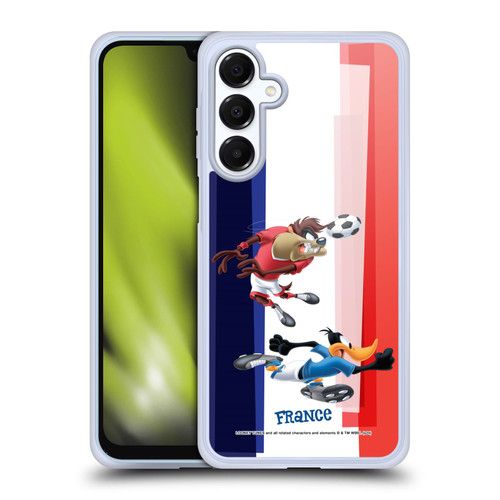 Looney Tunes Flag Graphics France Taz & Daffy Soft Gel Case for Samsung Galaxy A16 5G & MagSafe