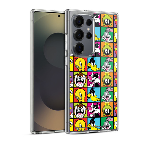 Looney Tunes Patterns Tiles Soft Gel Case for Samsung Galaxy S25 Ultra & MagSafe