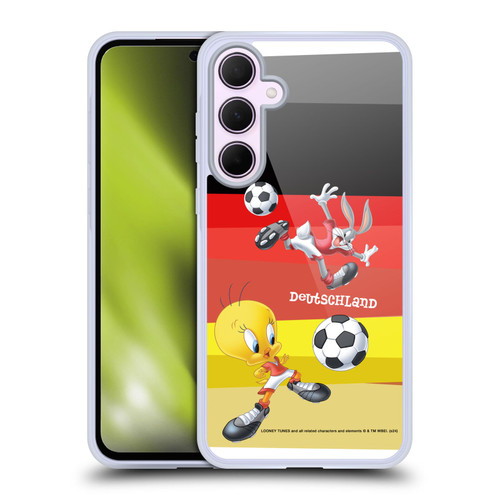 Looney Tunes Flag Graphics Germany Bugs Bunny & Tweety Soft Gel Case for Samsung Galaxy A35 5G