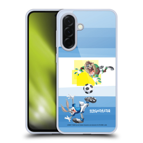 Looney Tunes Flag Graphics Argentina Taz & Bugs Bunny Soft Gel Case for Samsung Galaxy A36 5G