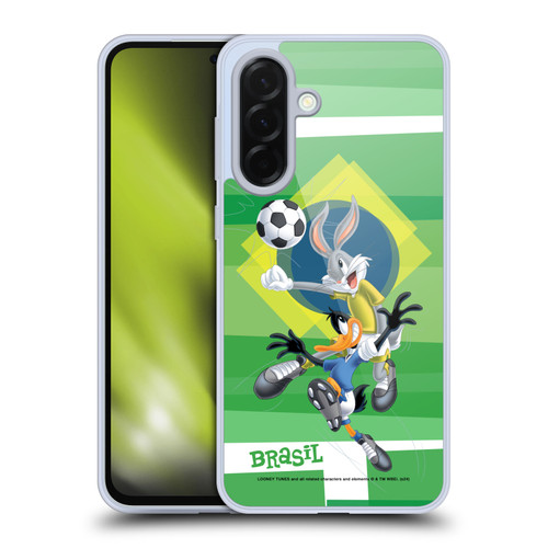 Looney Tunes Flag Graphics Brazil Bugs Bunny & Daffy Soft Gel Case for Samsung Galaxy A36 5G