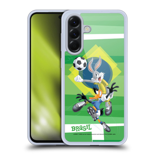 Looney Tunes Flag Graphics Brazil Bugs Bunny & Daffy Soft Gel Case for Samsung Galaxy A56 5G