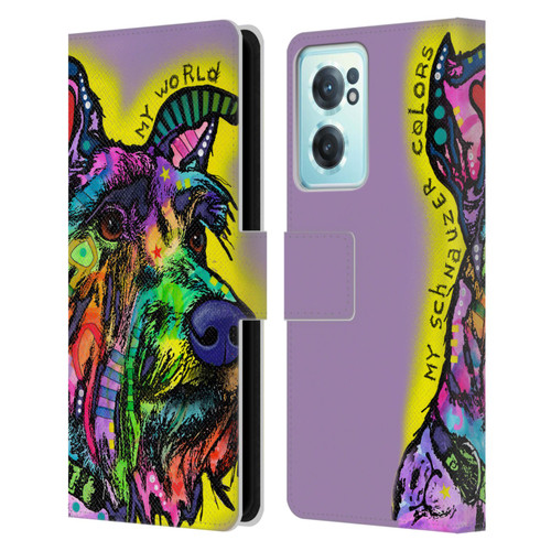 Dean Russo Dogs 3 My Schnauzer Leather Book Wallet Case Cover For OnePlus Nord CE 2 5G