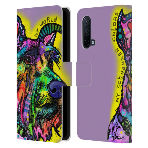 Dean Russo Dogs 3 My Schnauzer Leather Book Wallet Case Cover For OnePlus Nord CE 5G