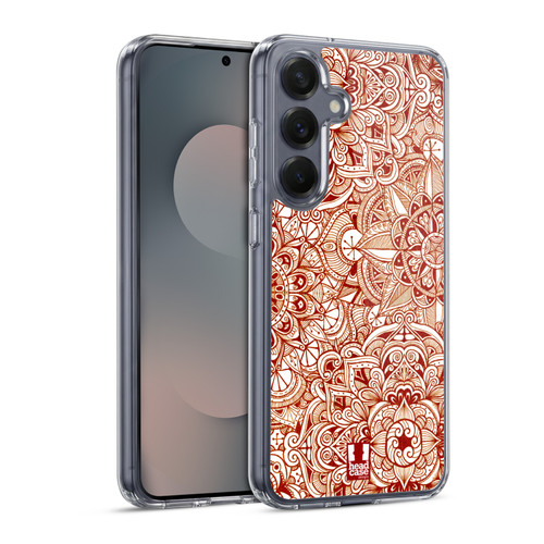 Head Case Designs Mandala Doodles Pattern Soft Gel Case for Samsung Galaxy S25 & MagSafe