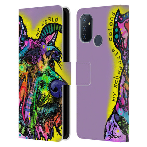 Dean Russo Dogs 3 My Schnauzer Leather Book Wallet Case Cover For OnePlus Nord N100