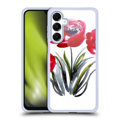 Mai Autumn Floral Blooms Red Flowers Soft Gel Case for Samsung Galaxy A16 5G & MagSafe