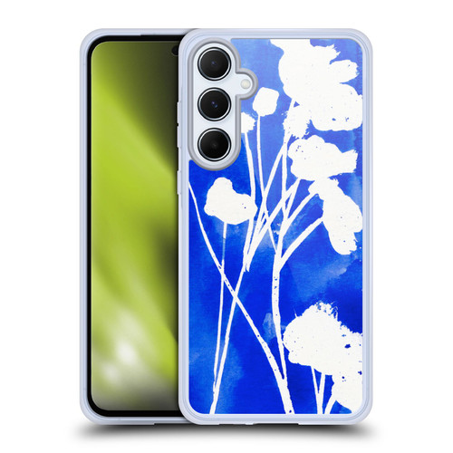 Mai Autumn Floral Blooms Cyanotype Watercolour Soft Gel Case for Samsung Galaxy A55 5G