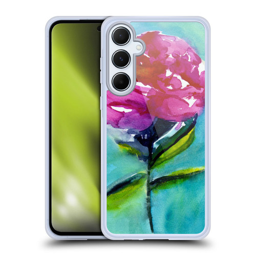 Mai Autumn Floral Blooms Peony 2 Soft Gel Case for Samsung Galaxy A55 5G