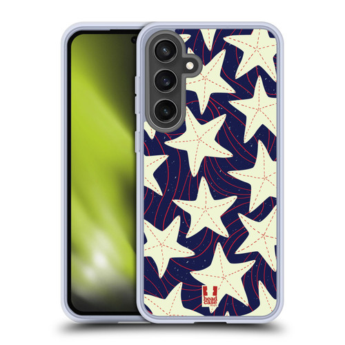 Head Case Designs Marine Patterns 1 White Starfish Soft Gel Case for Samsung Galaxy S24 FE & MagSafe