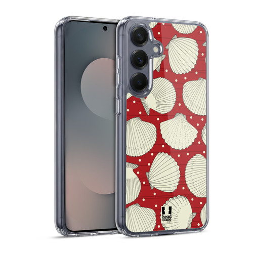 Head Case Designs Marine Patterns 1 Sea Shells Soft Gel Case for Samsung Galaxy S25 & MagSafe
